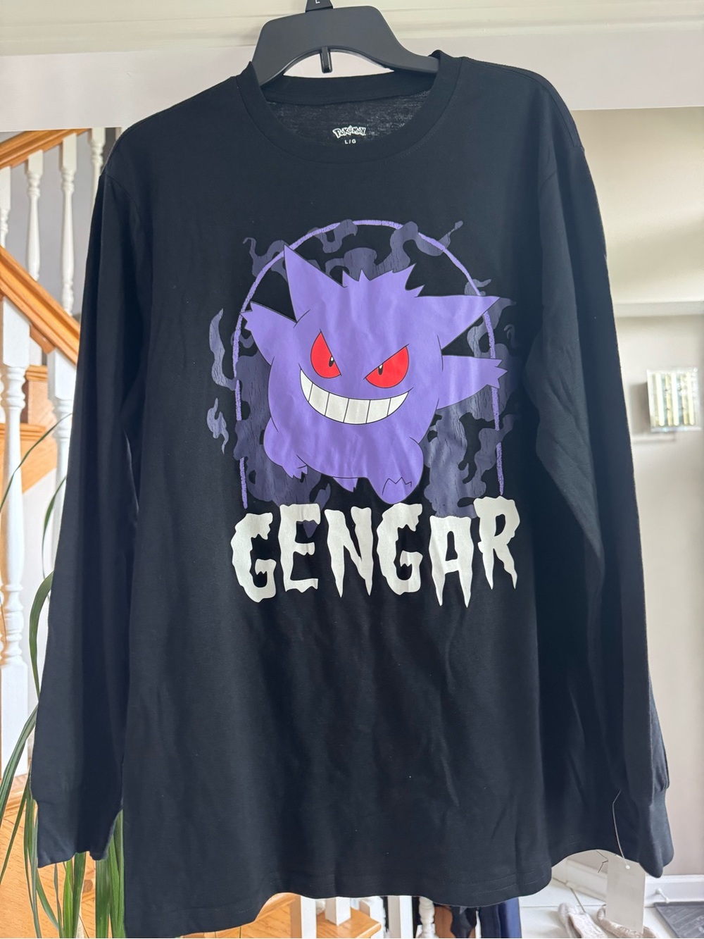 Gengar Black Long Sleeve Graphic Tee